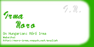 irma moro business card